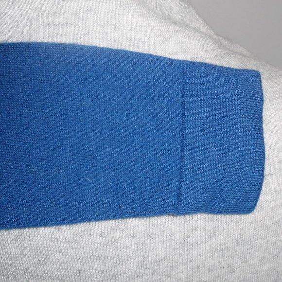 J. Crew Intarsia Polar Bear Wool Blend Striped Blue Pullover Sweater E4916 - Picture 7 of 9